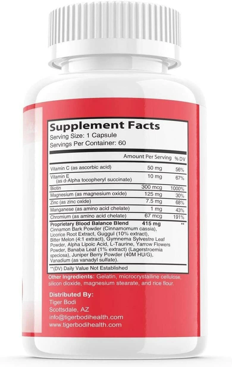 (2 Pack) Blood Balance Supplement Pills - Blood Sugar Support (120 Capsules)