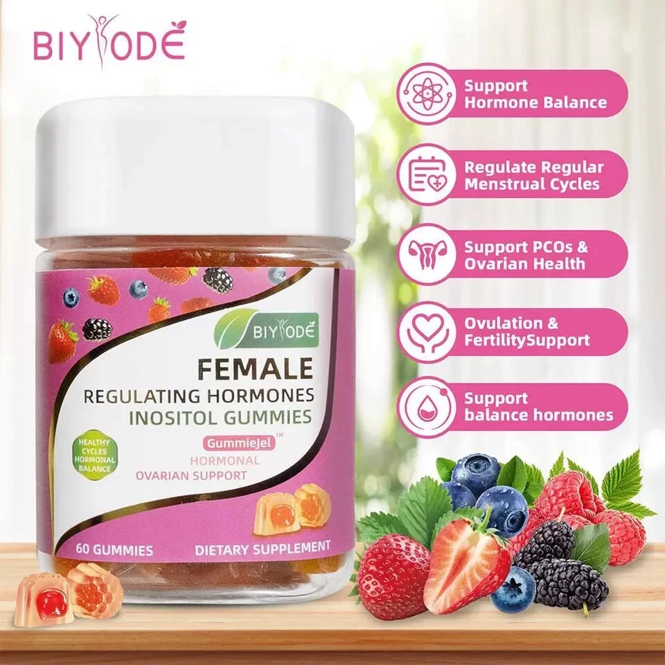 Women's Cycle and Hormone & Ovarian Support Gummies w/ Inositol - Mixed Berry