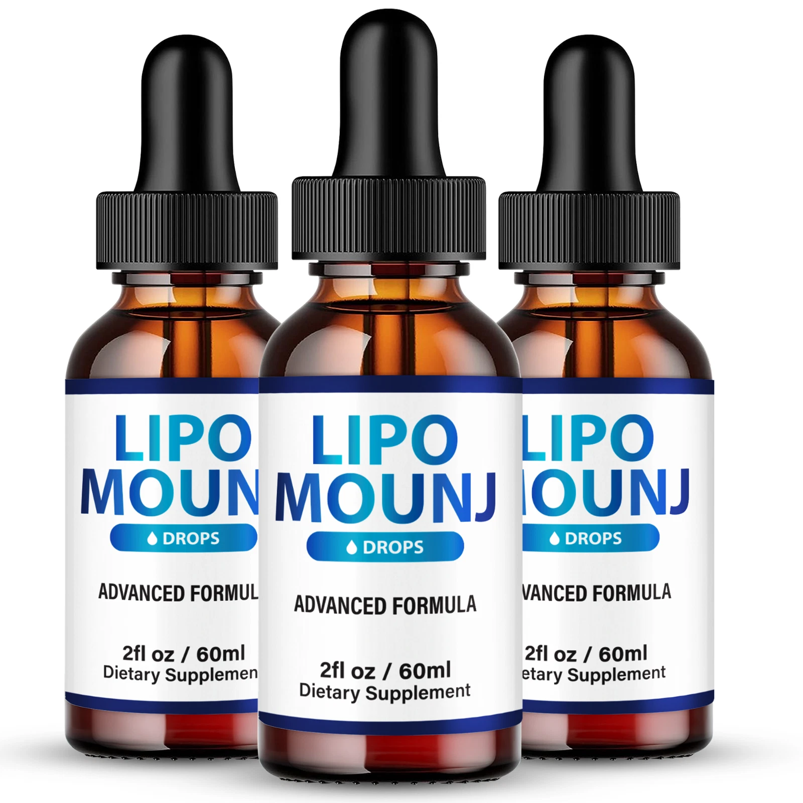 (3 Pack) LipoMounj Weight Loss Liquid Drops, Lipo Mounj Supplement Keto Drops