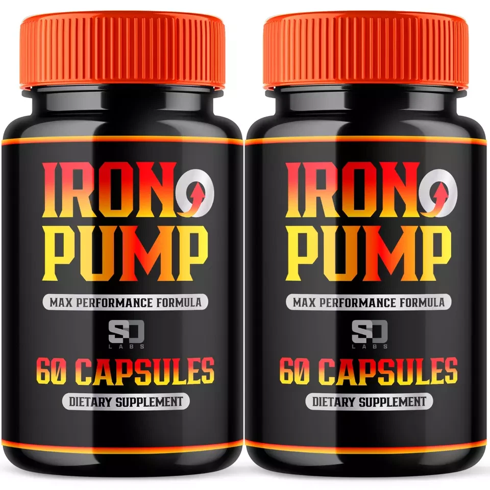 Iron Pump Men's Vitality - Promotes Blood Flow, Muscle Function, Energy (2 Pack)