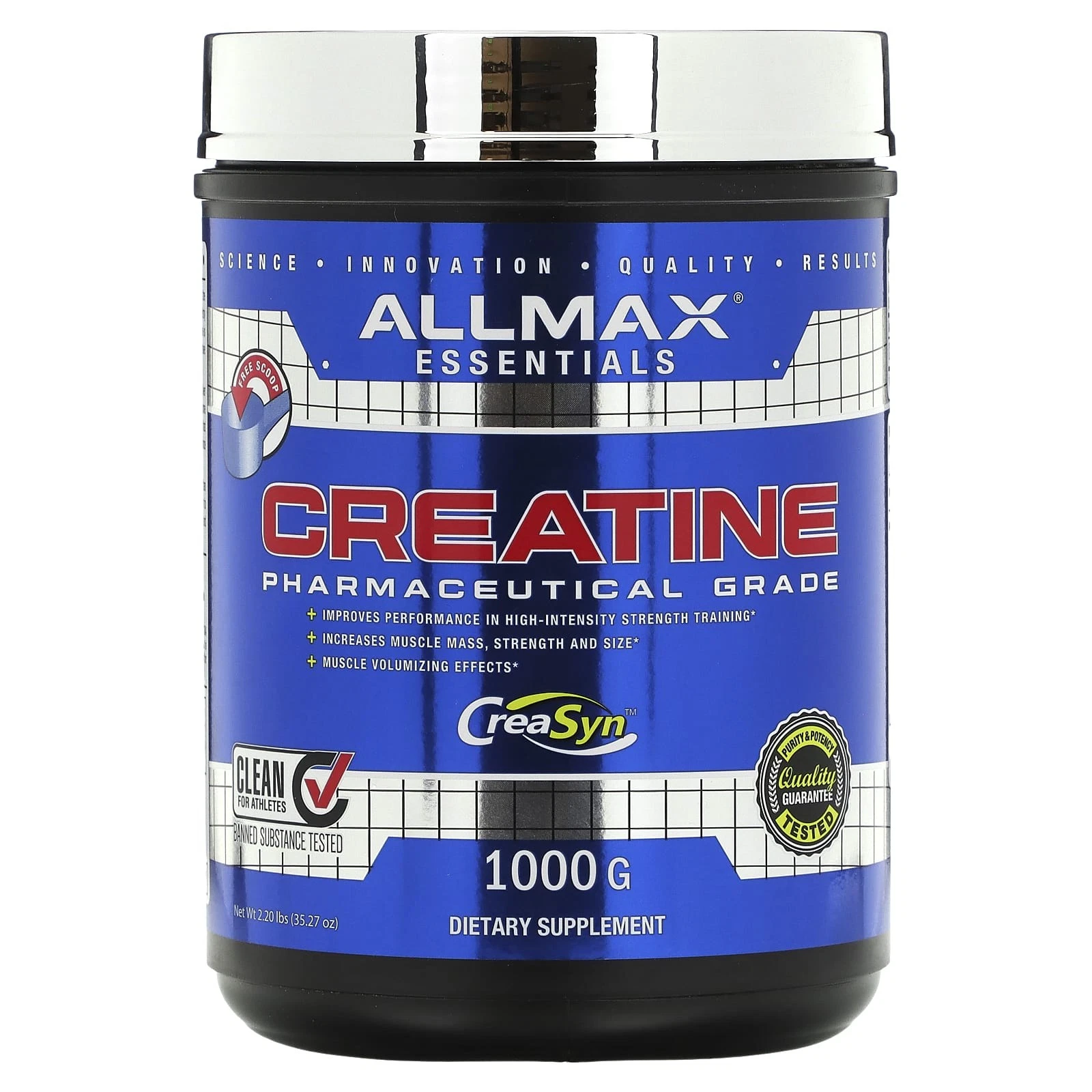 2 X ALLMAX Nutrition, Creatine Powder, 100% Pure Micronized Creatine Monohydrate