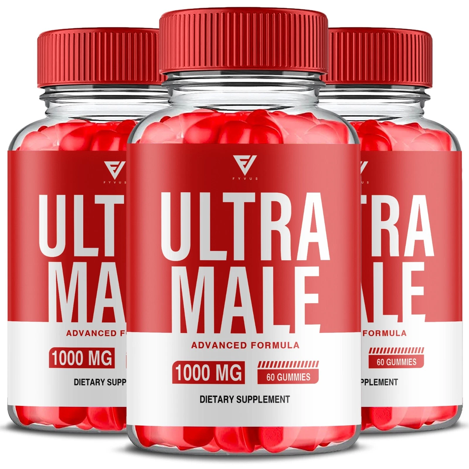 (3 Pack) Ultra Male Gummies Ultra Male Performance Supplement (180 Gummies)