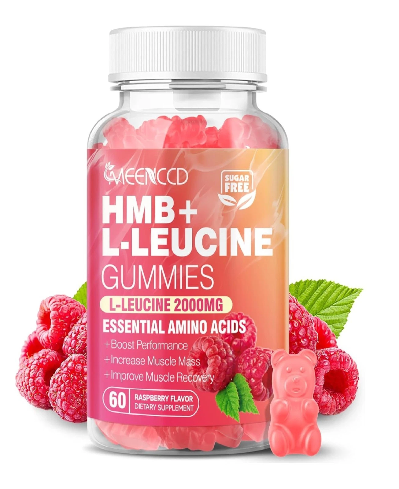 HMB and L-Leucine Gummies, 3000mg HMB and Leucine Amino Acid for Muscle Growth