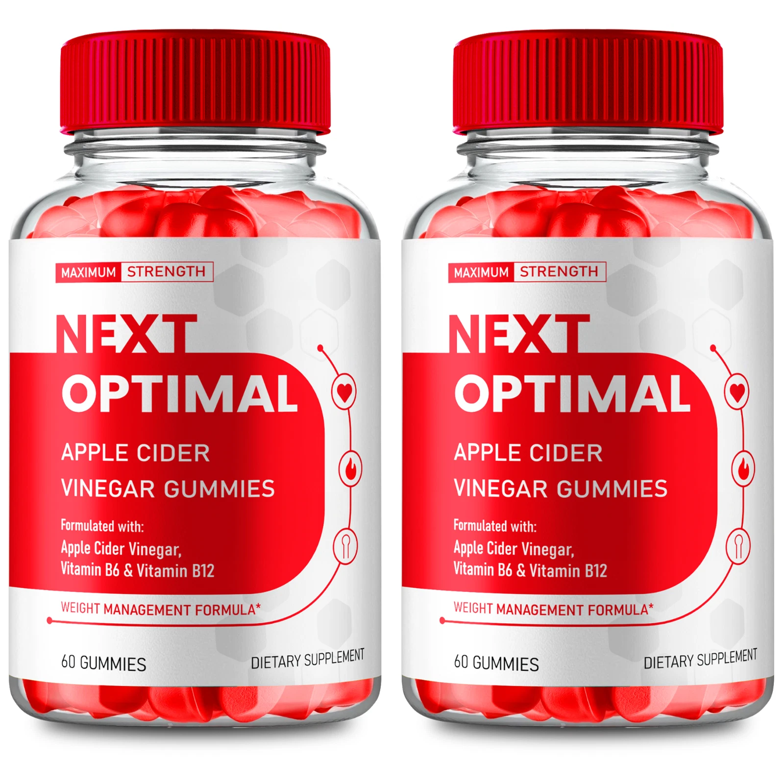 (2 Pack) Next Optimal Keto ACV Gummies for Weight Management Gummy (120 Gummies)