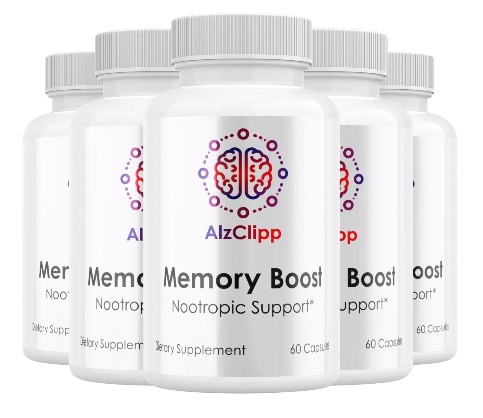 AlzClipp Memory Boost Advanced Nootropic Formula Brain Health Support ( 5 Pack )