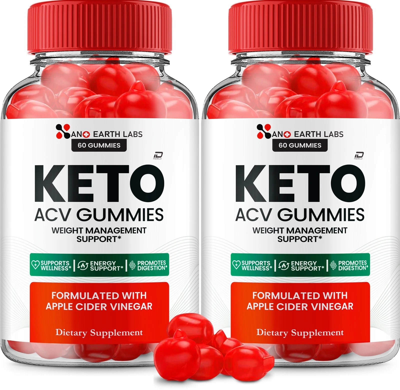(2 Pack) Nano Earth Labs ACV Gummies Supplement – NanoEarthLabs ACV Gummy 1000MG