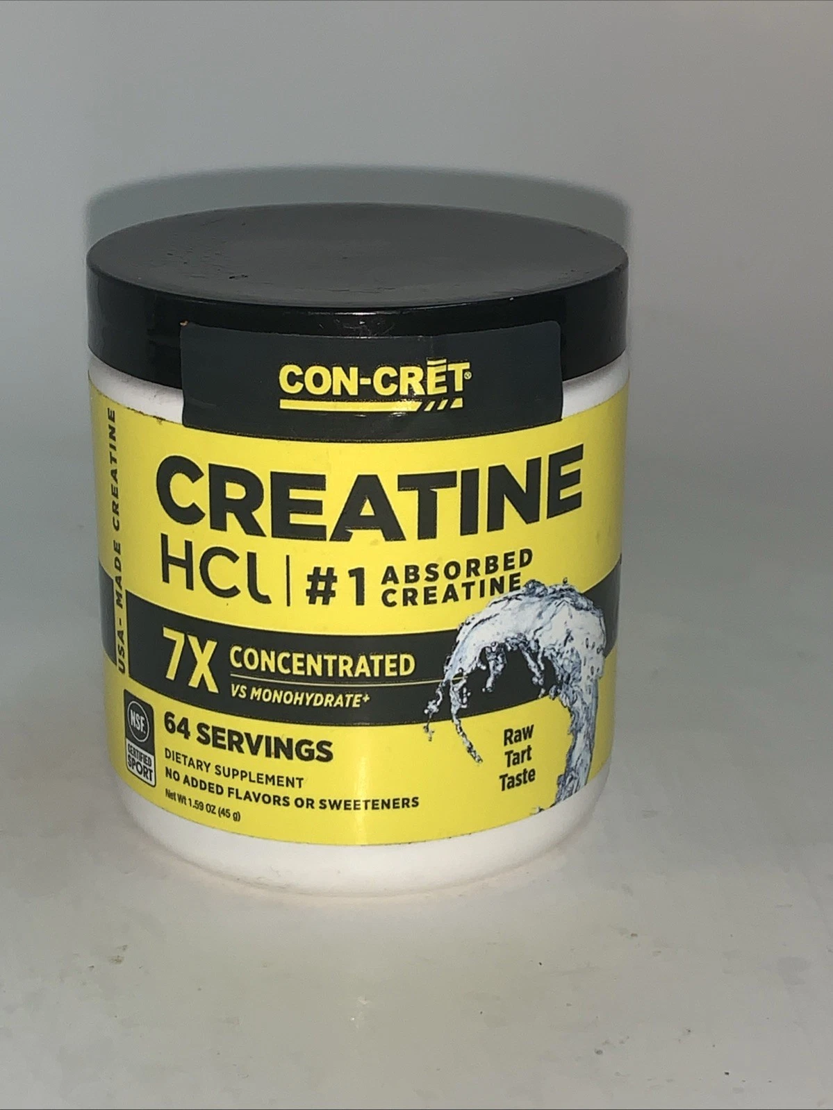 Patented Creatine HCl, Raw Unflavored, 1.7 oz (48 g) Exp 12/2027