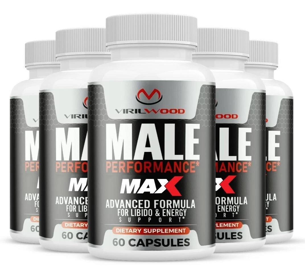 (5 Pack) VirilWood Max Performance Pills for Men, Viril Wood Male Support