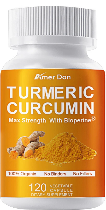 10000mg Turmeric Curcumin with Bioperine Black Pepper 120 Capsules High Potency