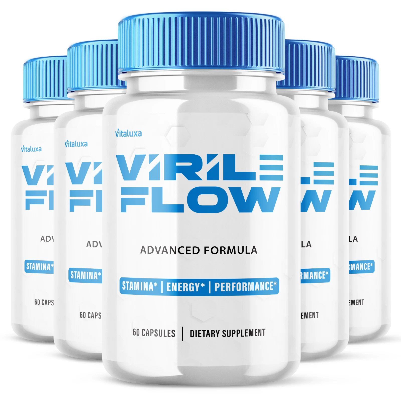 (5 Pack) Virile Flow for Men Capsules, Virile Flow Pills, Advanced (300 Capsule)