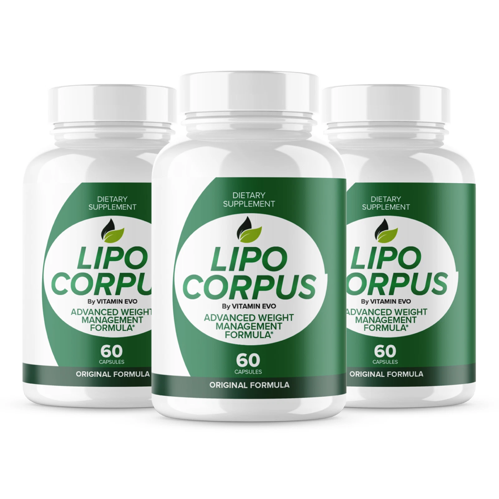 (3 Pack) Lipo Corpus Health Support Supplement, LipoCorpus Pills 180 Capsules