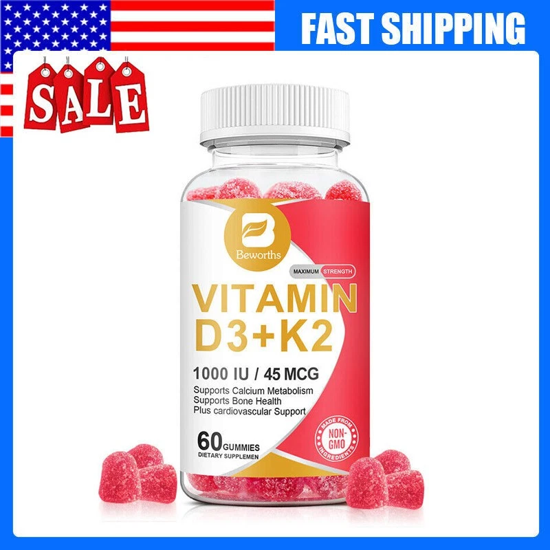 Vitamin K2 D3 Vitamin Supplement with BioPerine, Boost Immunity & Heart Health