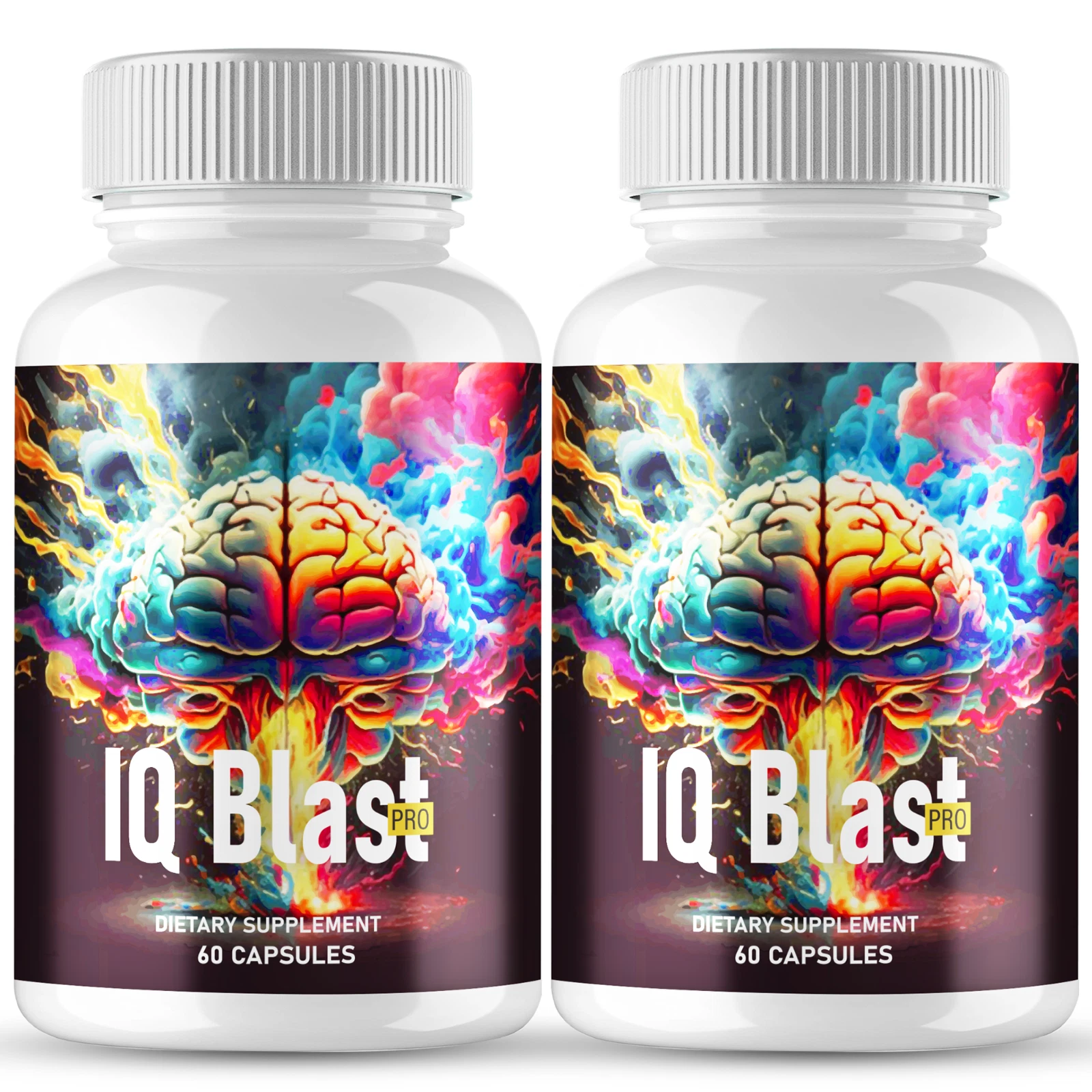 (2 Pack) IQ Blast Pro Brain Supplement Pills IQBlast Pro Capsules (120 Capsules)