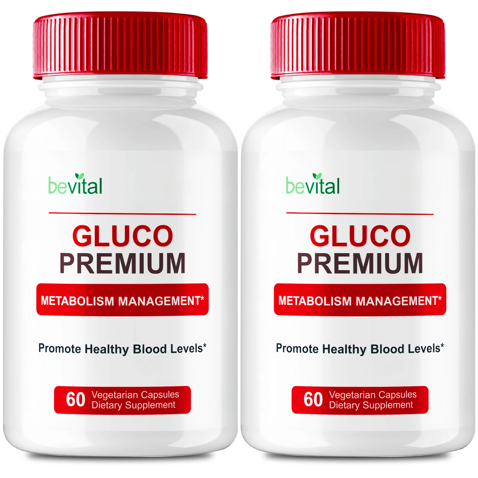 (2 Pack) Gluco Premium Capsules Blood Formula Supplement Support (120 Capsules)