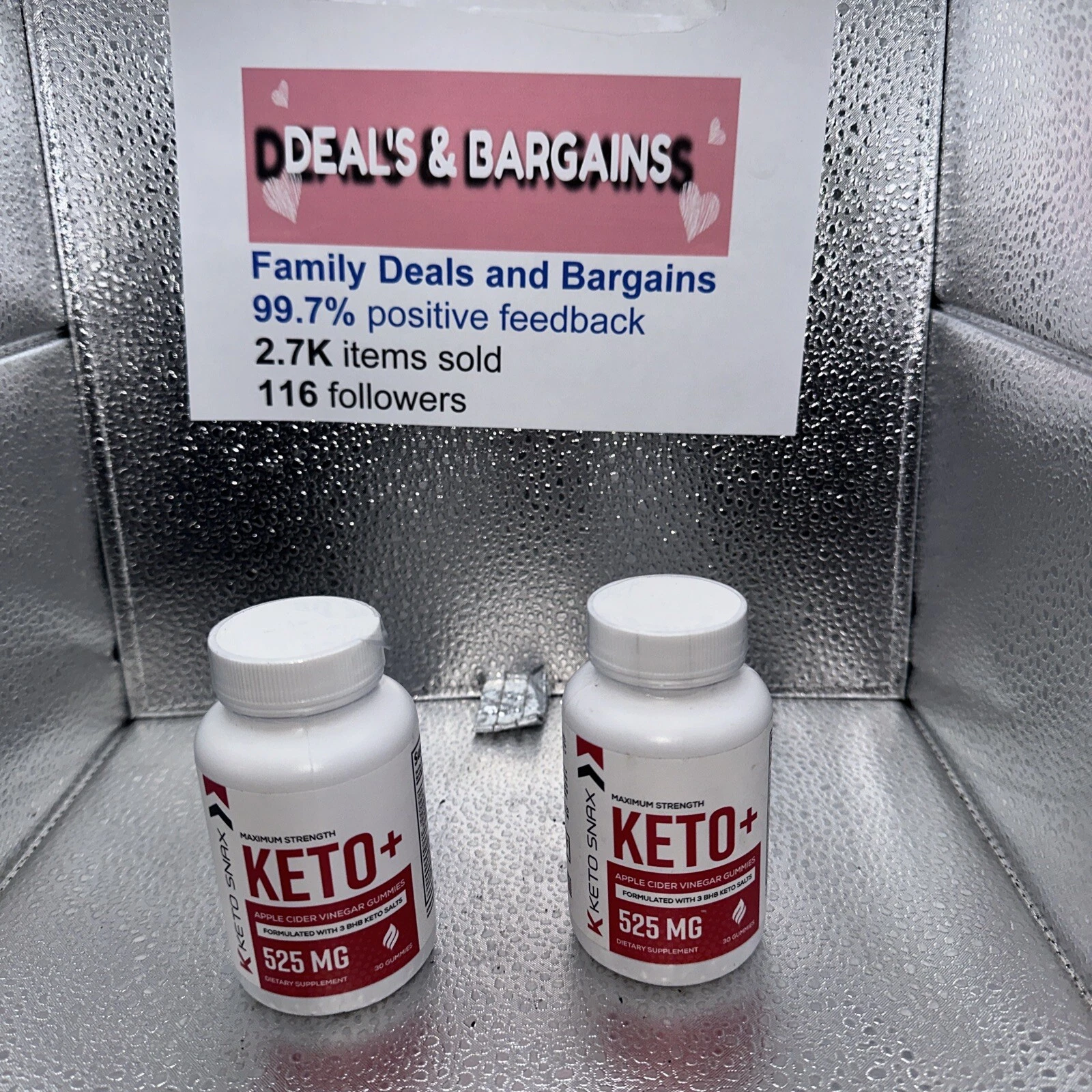 2 Bottles Of Keto Snax ACV Fat Burning Gummies to Support Weight Loss. NEW 01/26