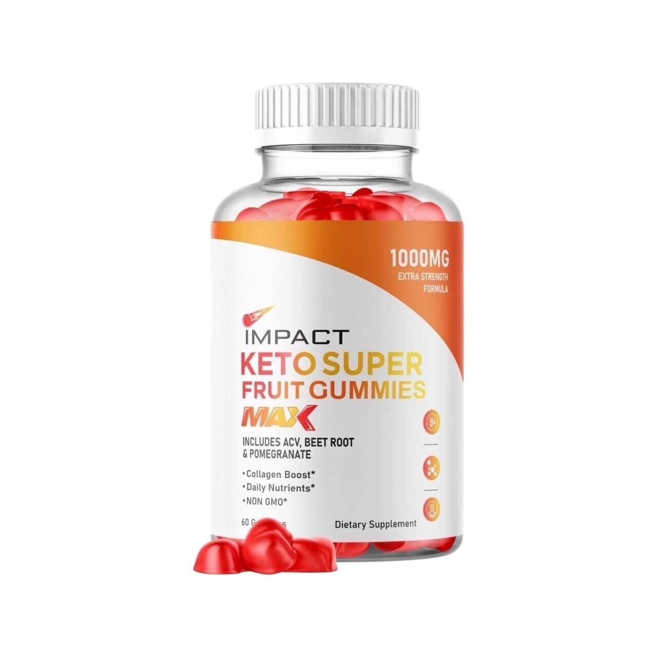 Impact Keto ACV Gummies, Weight Loss Supplement- 60 Gummies