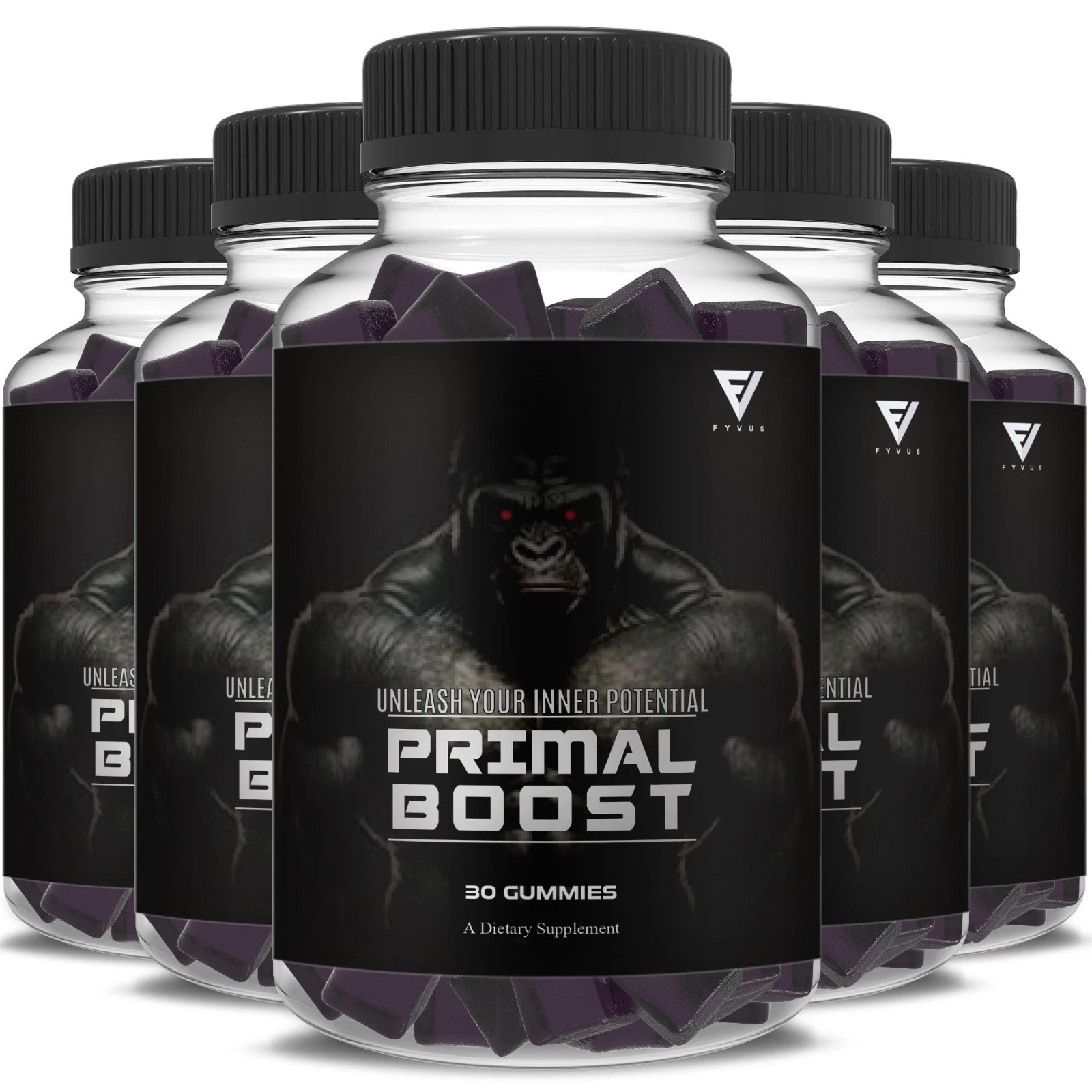 (5 Pack) Primal Boost Advanced Gummy, PrimalBoost Daily Energy (5 Month Supply)