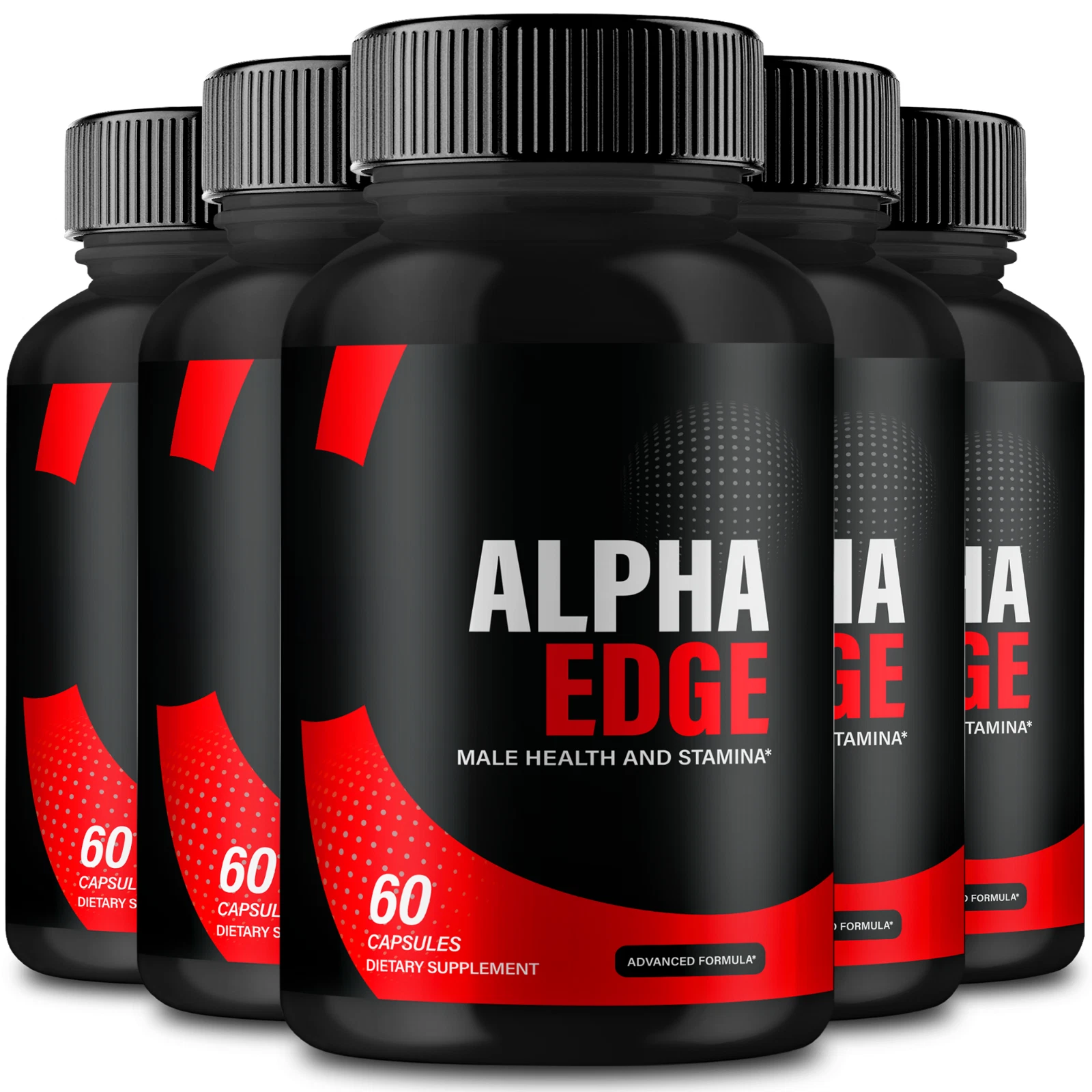 (5 Pack) Alpha Edge Male Capsules, AlphaEdge Men Dietary Supplement Pills