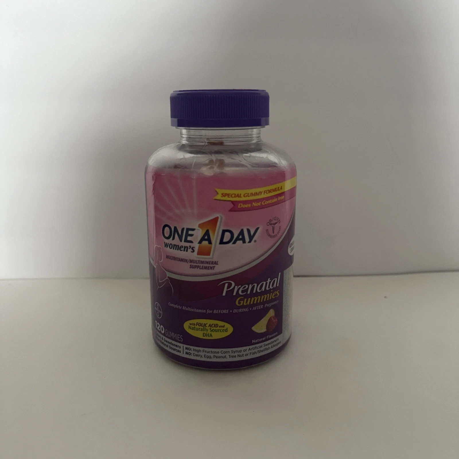One A Day Women's Prenatal Multivitamin Gummies 120 Gummies 03/2025 EXPIRED