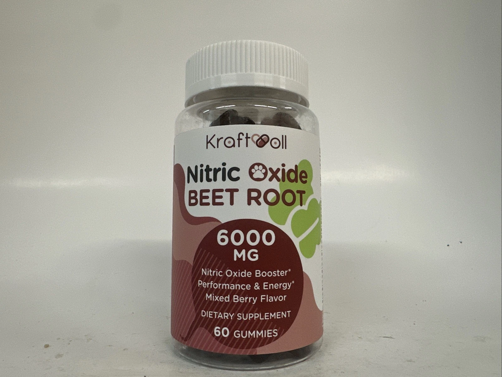 Kraftvoll Nitric Oxide Beet Root Gummies with Grapeseed Powder, Pomegranate P...