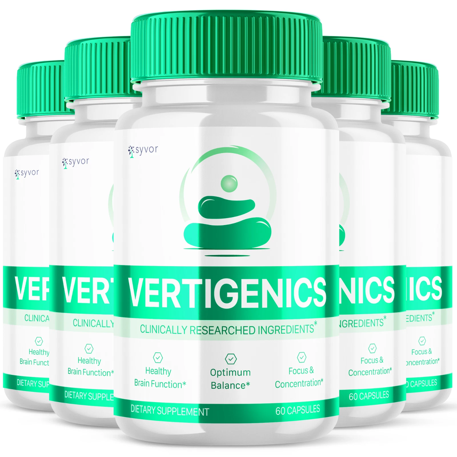 Vertigenics Advanced Nootropic Formula Brain Health Support 300 Capsules