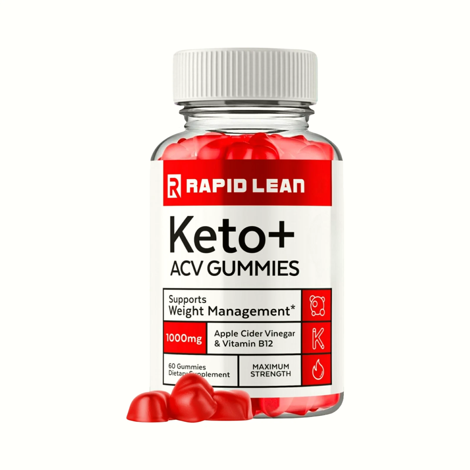 Rapid Lean Keto ACV Gummies, Rapid Lean Gummies Weight Loss - 60 Gummies