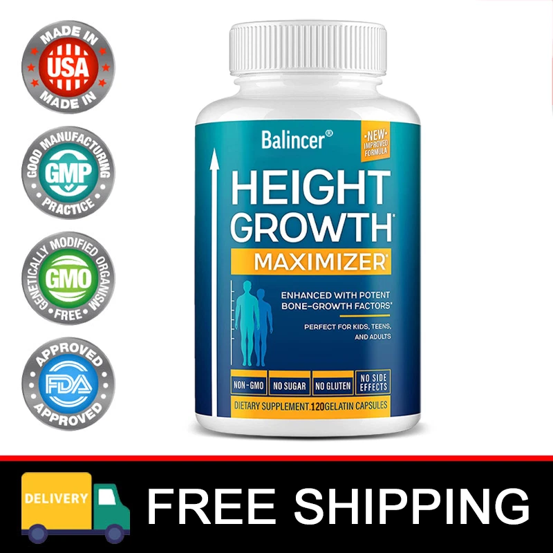 Height Growth Capsules - Maximize Height Growth,Protects Cartilage & Bone