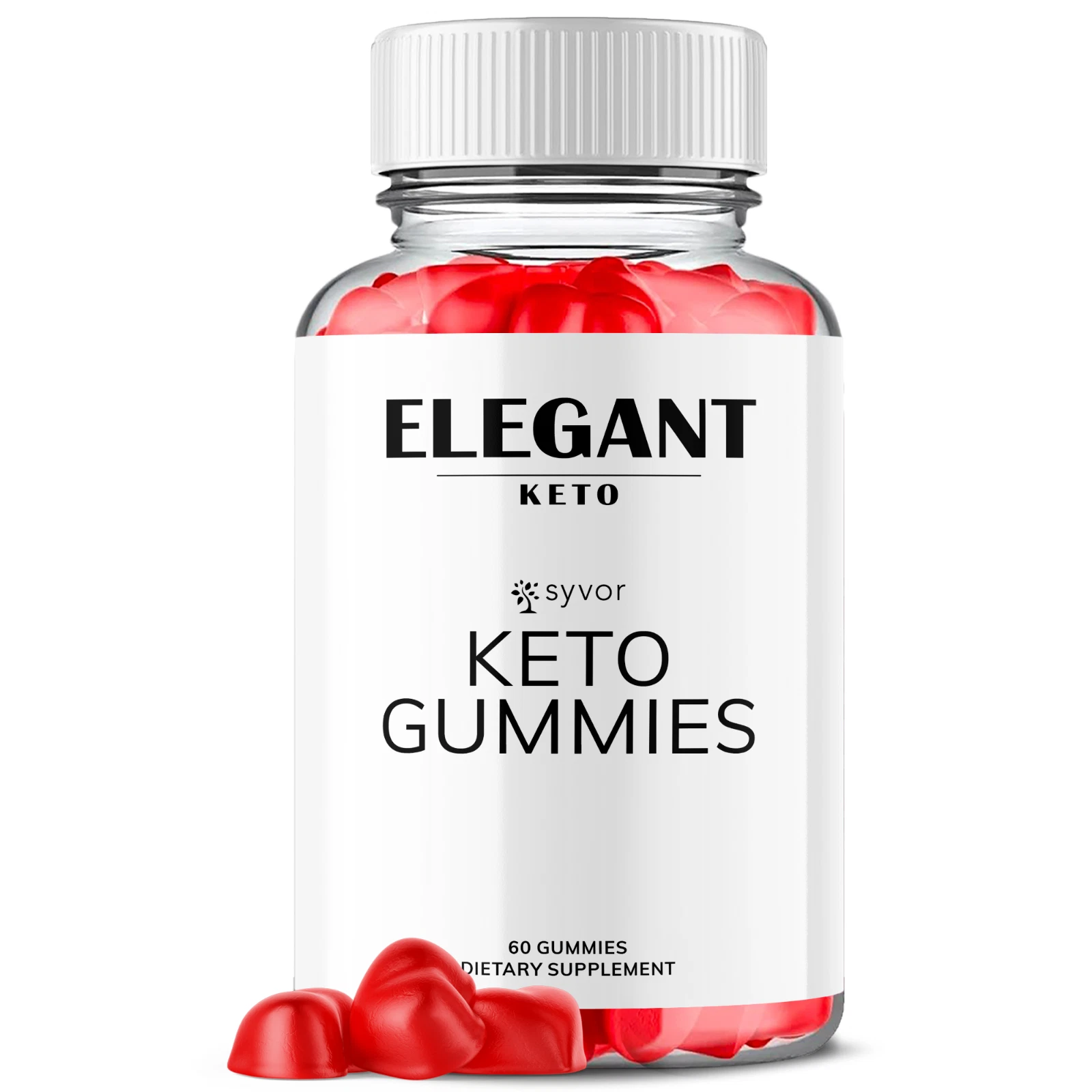 Elegant Keto Apple Cider Vinegar Gummies Max ACV Strength Supplement 60 Gummies