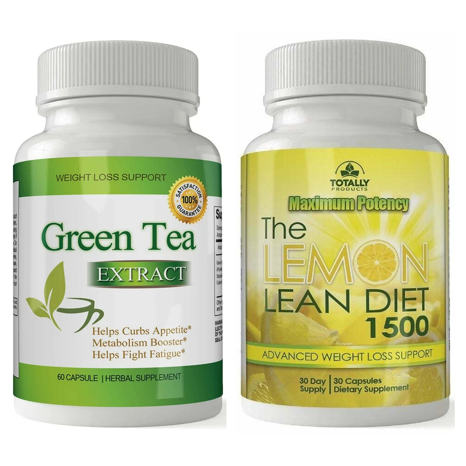 Green Tea Extract Metabolism Booster & Lemon Lean Weight Loss Dietary Supplement