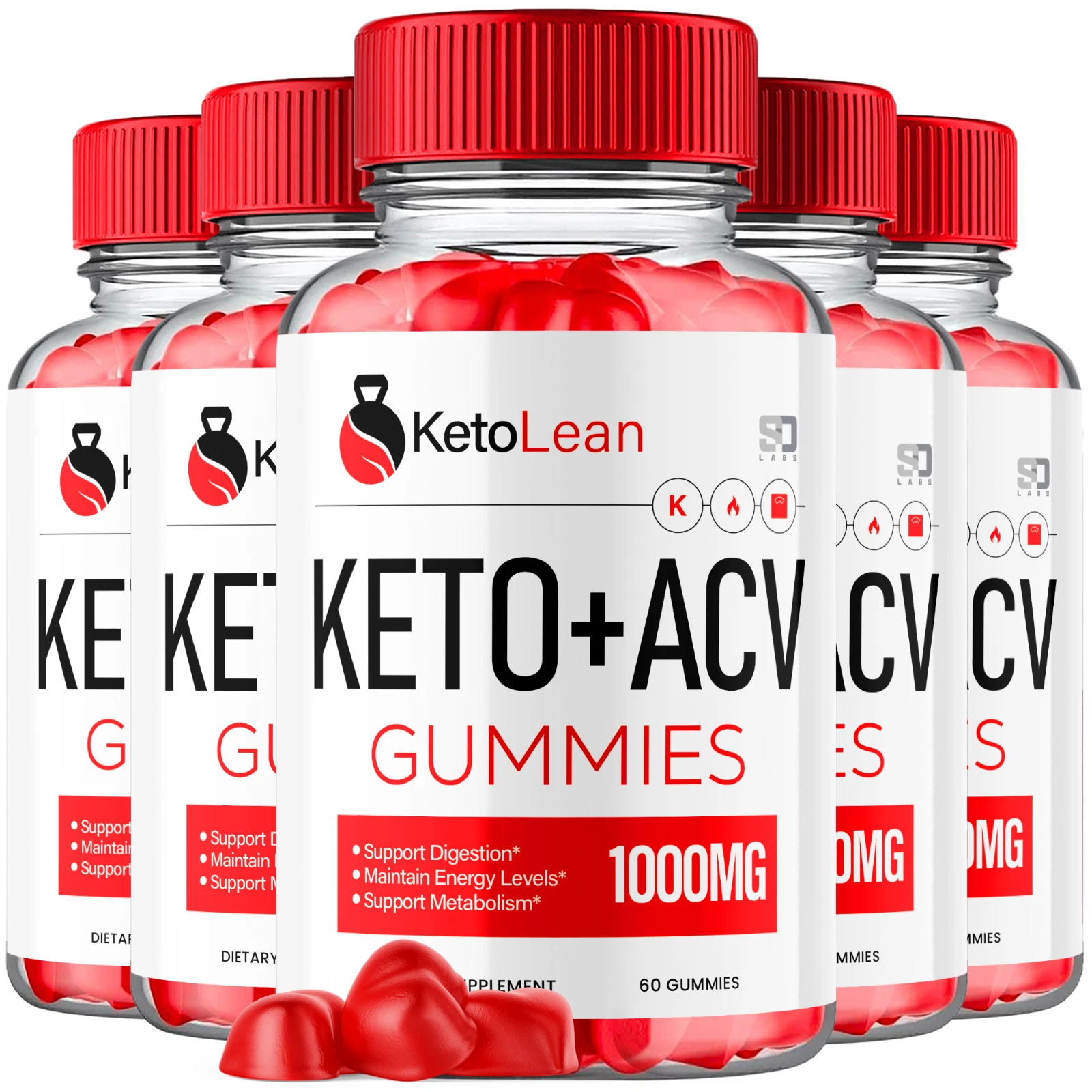 Keto Lean ACV Gummies - Maximum Strength for Body Shaping (5 Pack)
