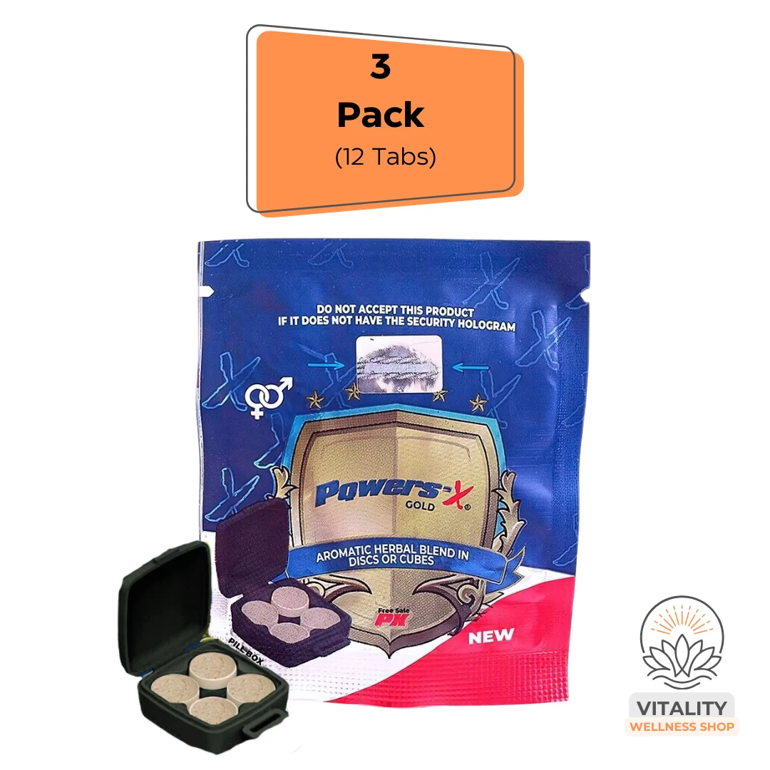 Powers'x Men's Vitality Support Natural Supplement 3 Pack (12 Tabs)