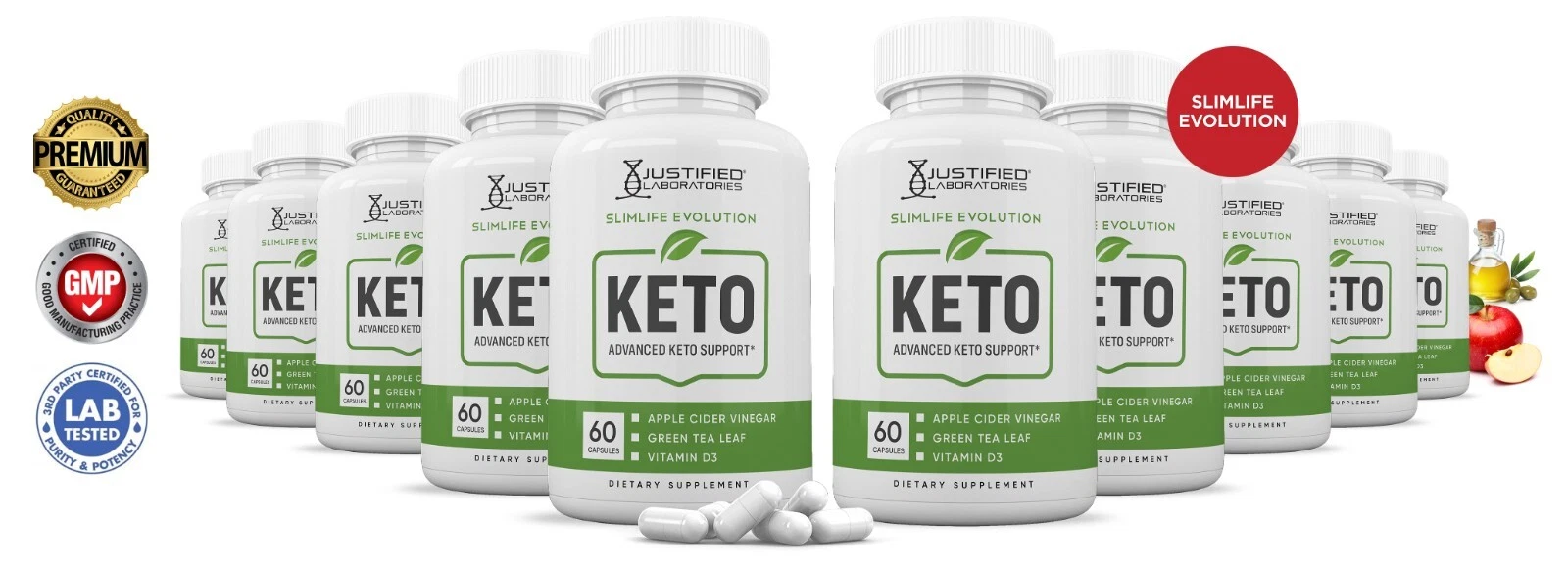 Slimlife EvolutionKeto ACV Pills 1275 MG Stronger Than Gummies Keto Support 10Bt