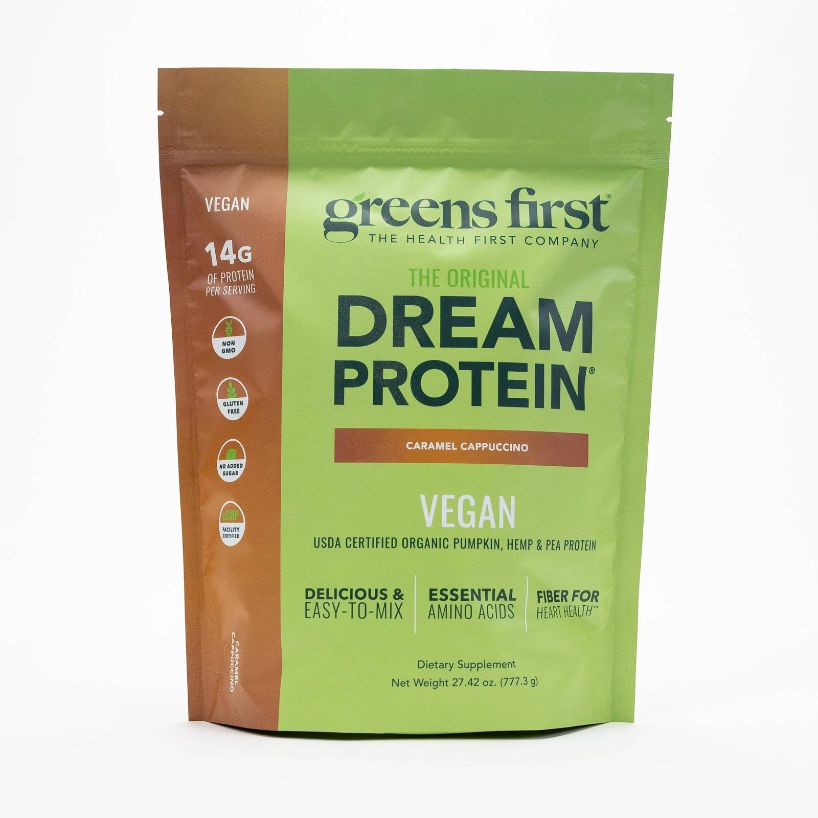 Greens First Dream Protein Plant-Based Vegan Powder - USDA Organic Pumpkin, Hemp
