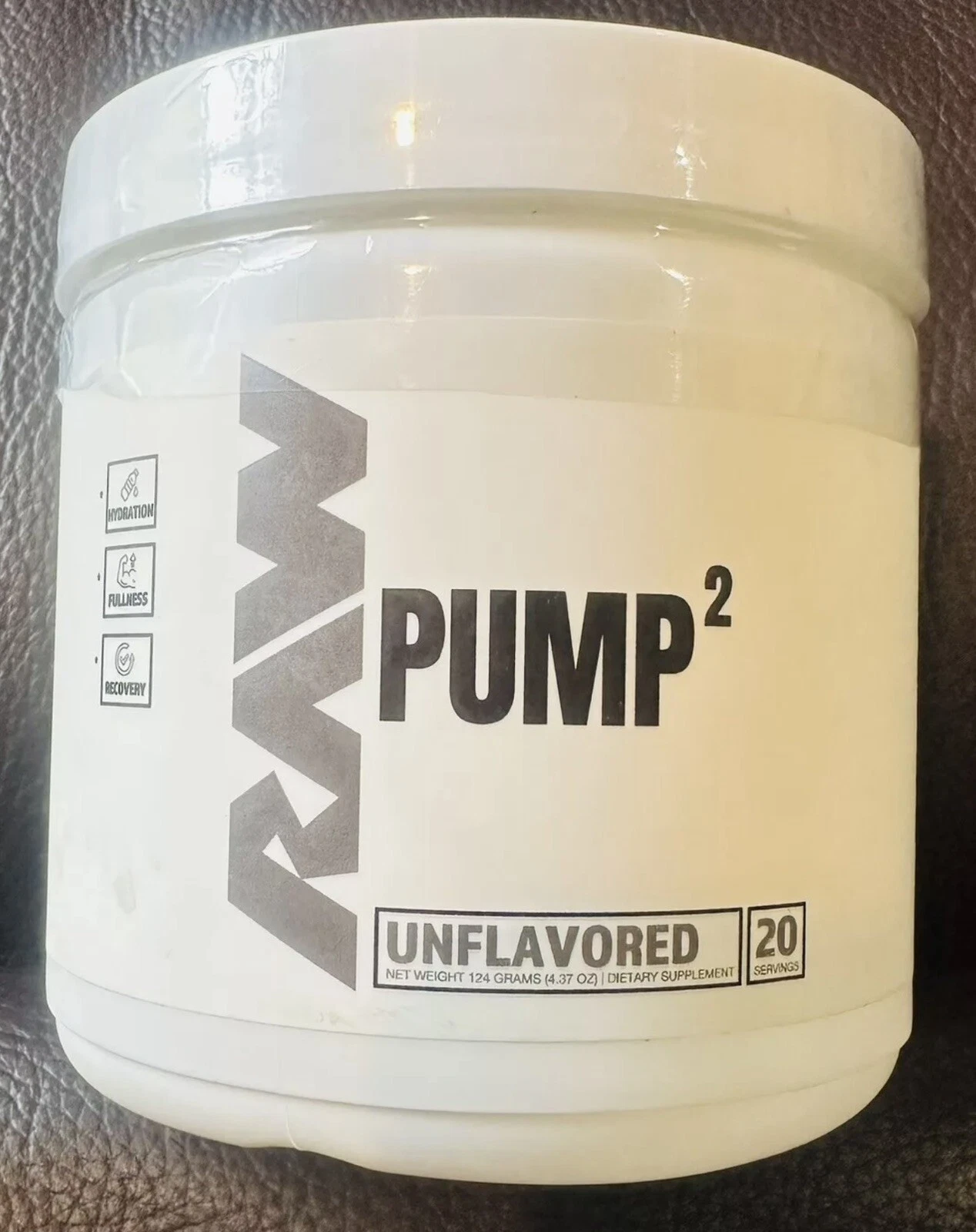 RAW Pump 2 Glycogen Powder Unflavored, 4.37 oz 124 grams 20 Servings 1/2026