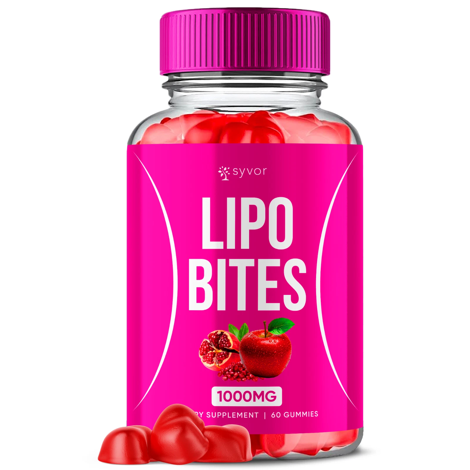 Lipo Bites Apple Cider Vinegar Gummies Max ACV Strength Supplement 60 Gummies