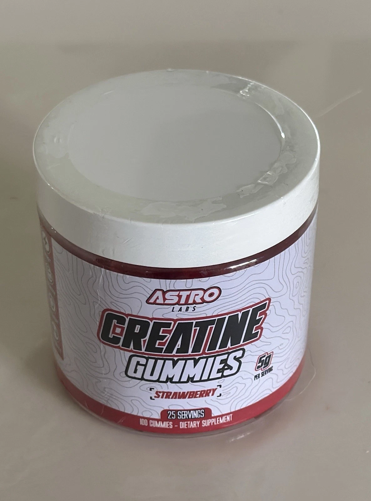 Creatine Monohydrate Gummies. Strawberry 1 Jar-100 Ct. Exp Date 7/17/2025