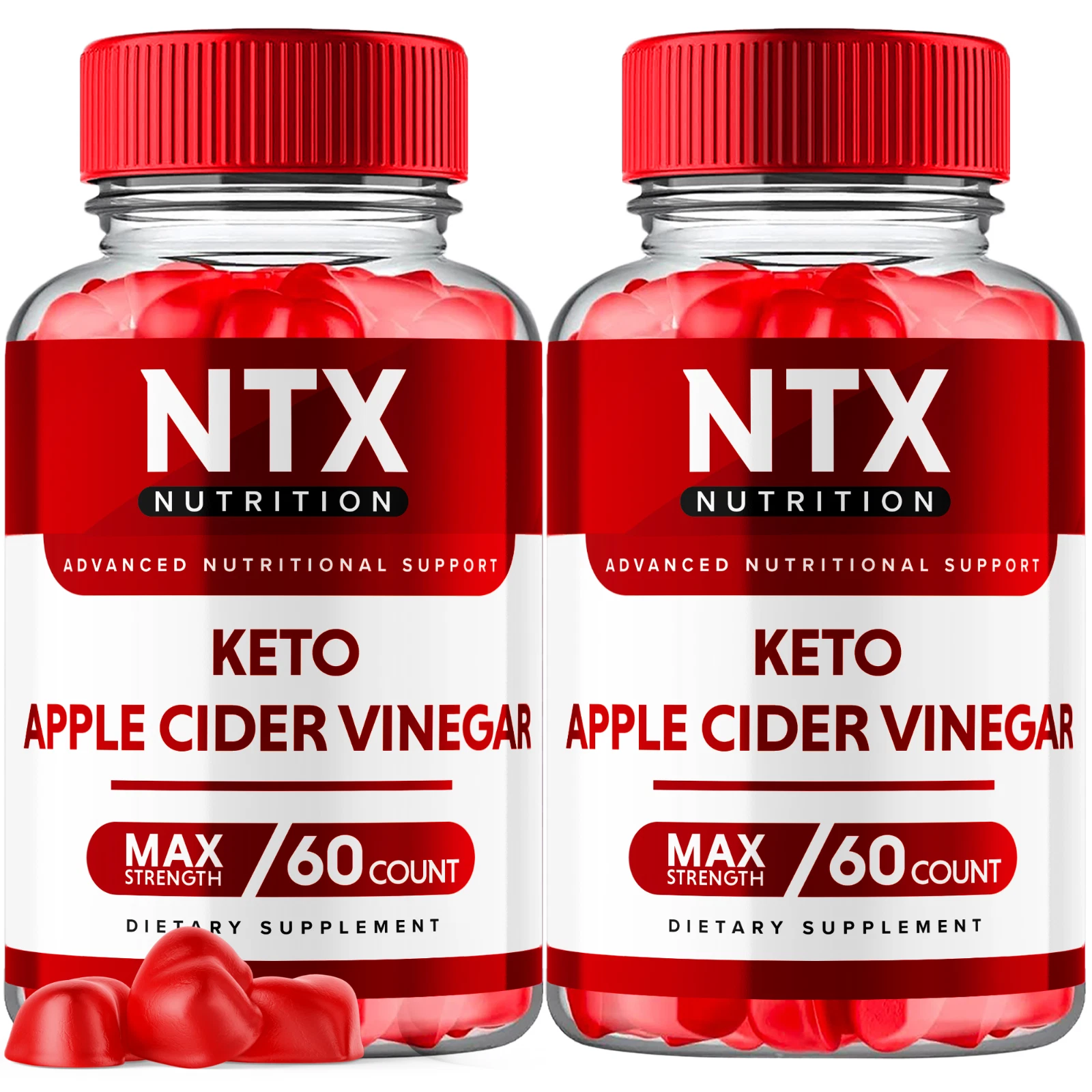NTX Nutrition Keto Apple Cider Vinegar Gummies Max ACV Strength Supplement 120ct