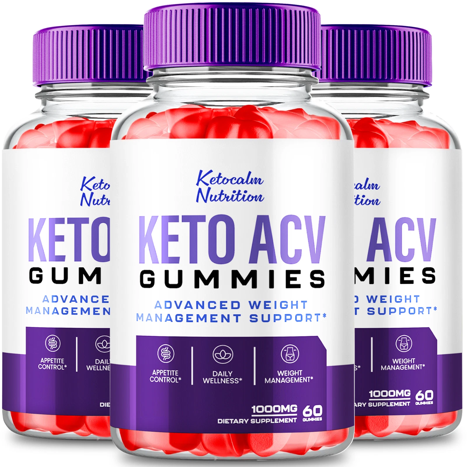 Keto Calm ACV Gummies - Official Formula (3 Pack)