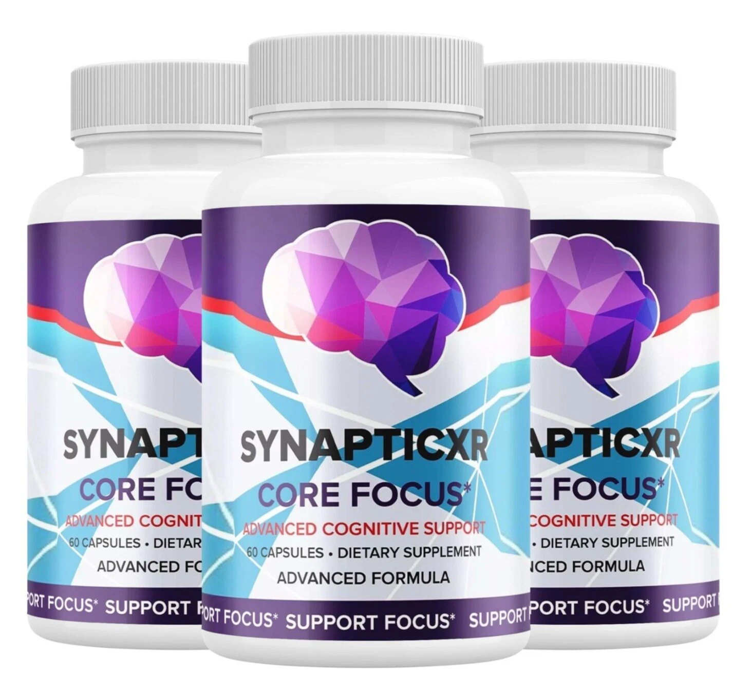 (3 Pack) SynapticXR Brain Supplement Capsules – Synaptic XR All-Natural Maximum