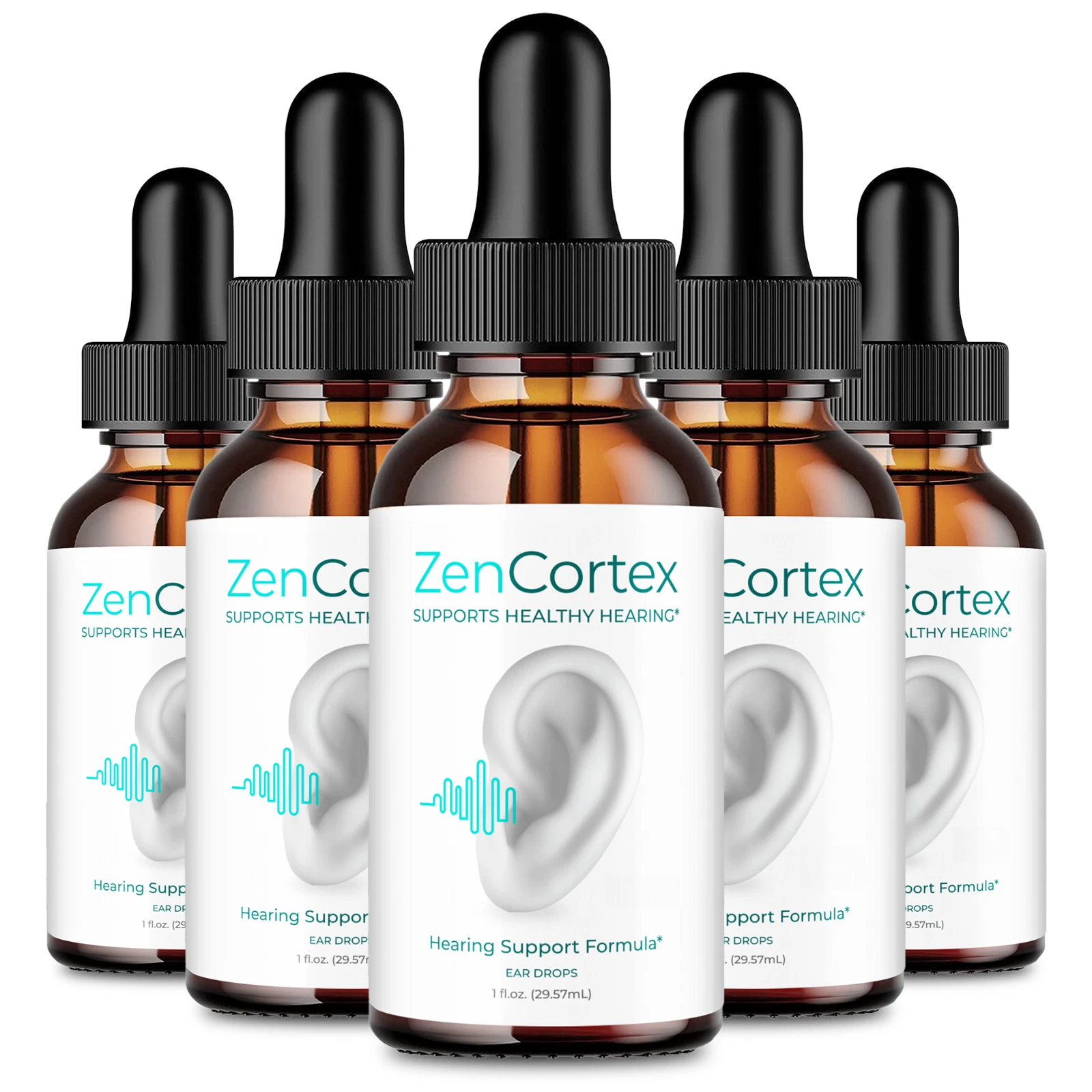 (5 Pack) ZenCortex Drops for Tinnitus, Relief for Ringing Ears Drops (5 Bottles)