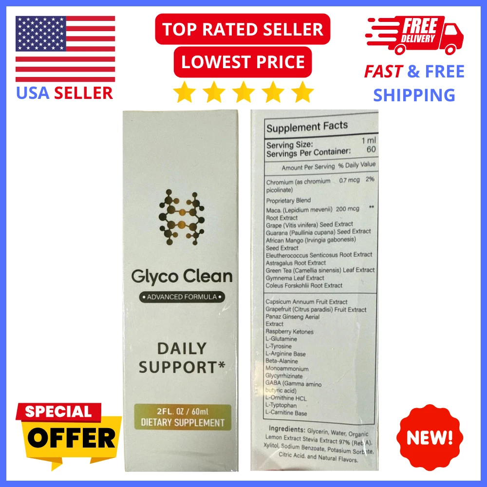 Glyco Clean Daily Support 2oz - Gut Health & Full Body Detox Formula - Natural