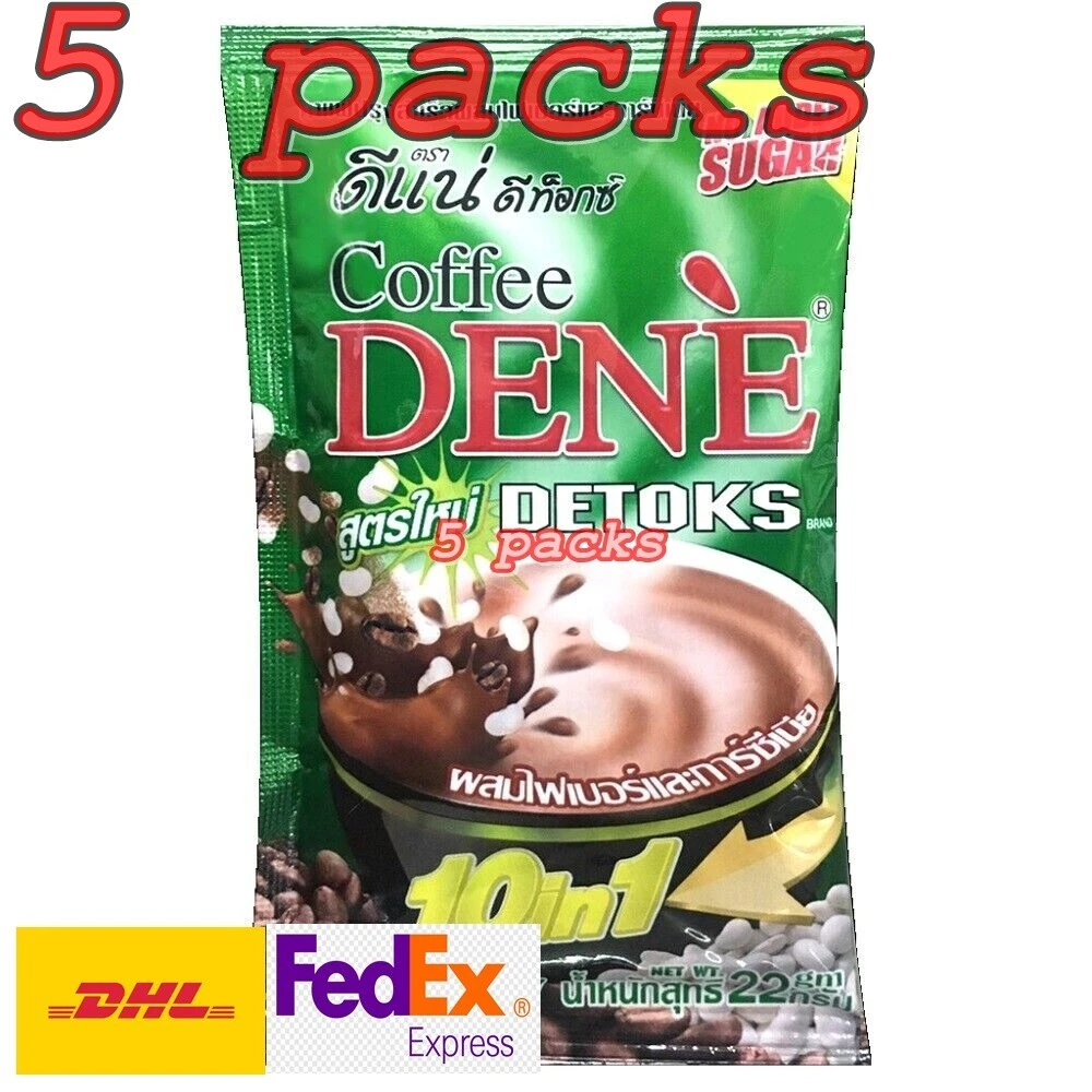 5 X Dene Detox Coffee Weight Management Excrete Slimming 30 Sachets