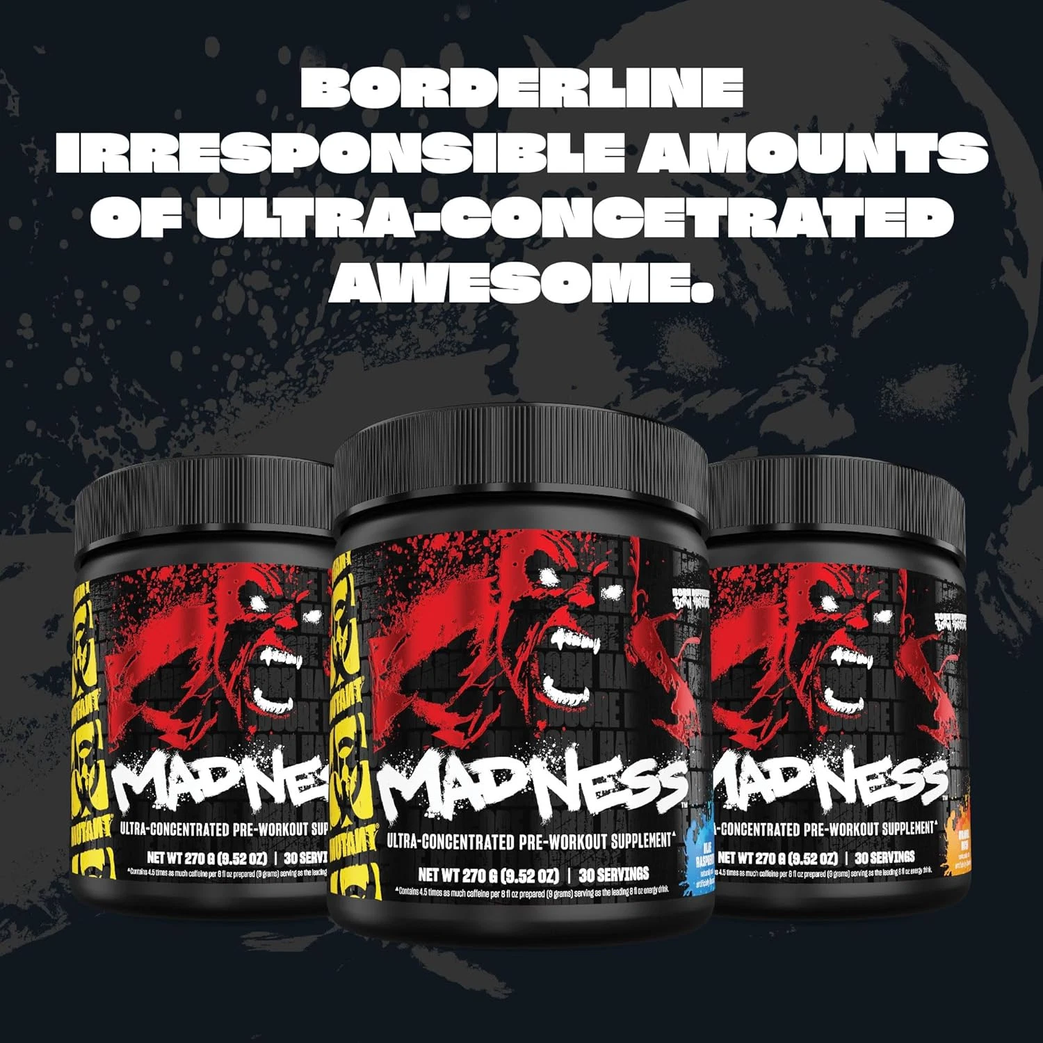 MUTANT MADNESS Ultra-Concentrated Pre-Workout Energy Performance Focus 30 Serves