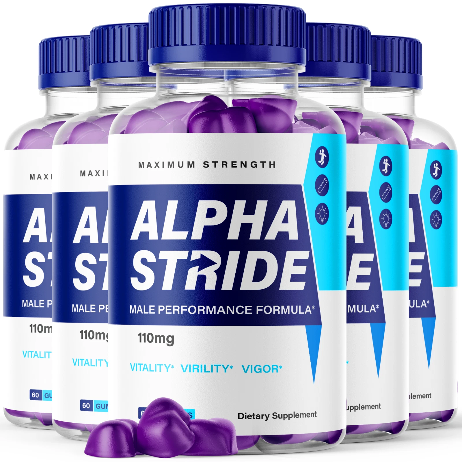 Alpha Stride Gummies For Men, Advanced Performance Supplement 300 Gummies