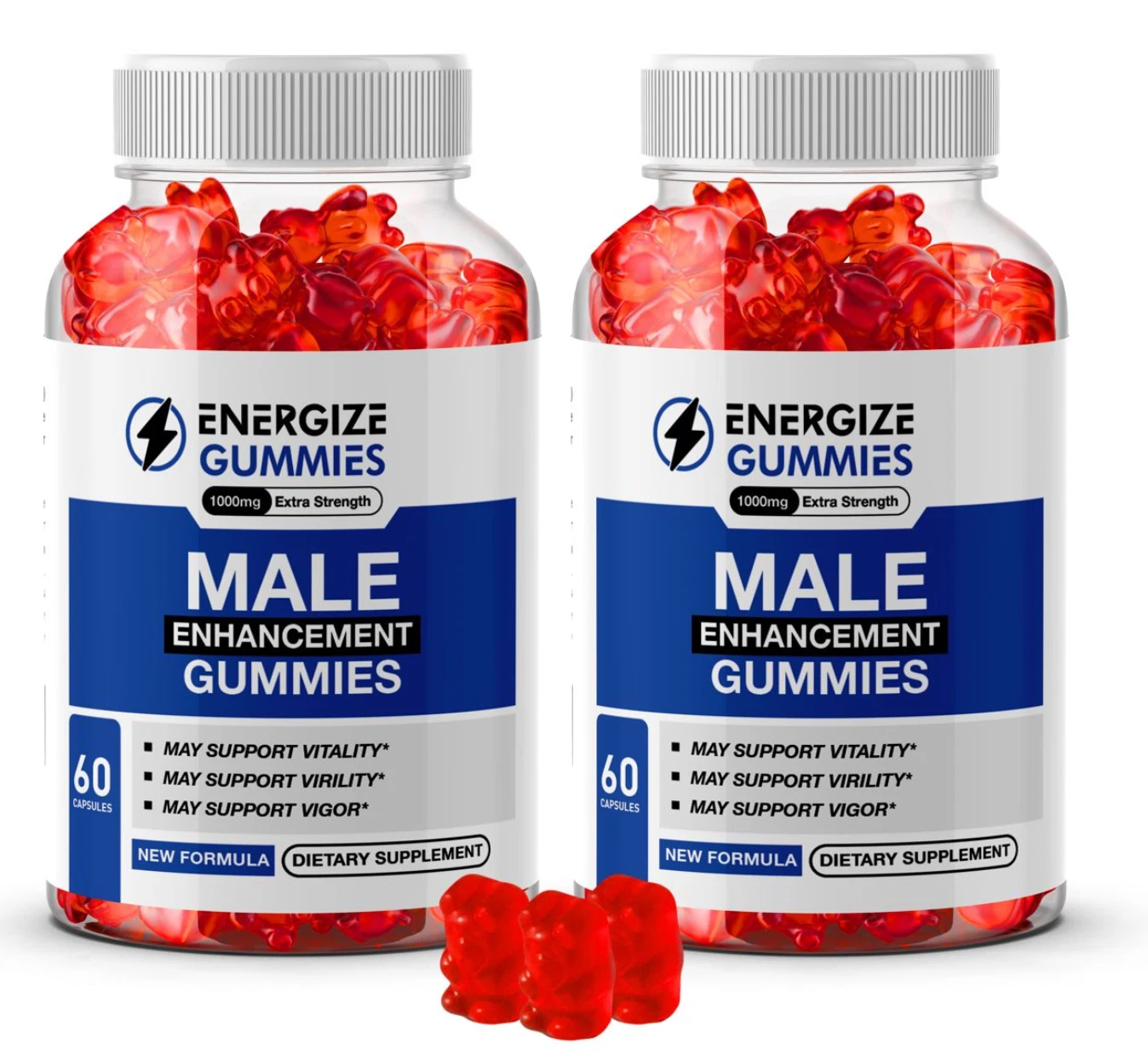 (2 PACK) Energize Male Gummies, Gummy for Men to Help with Vitality