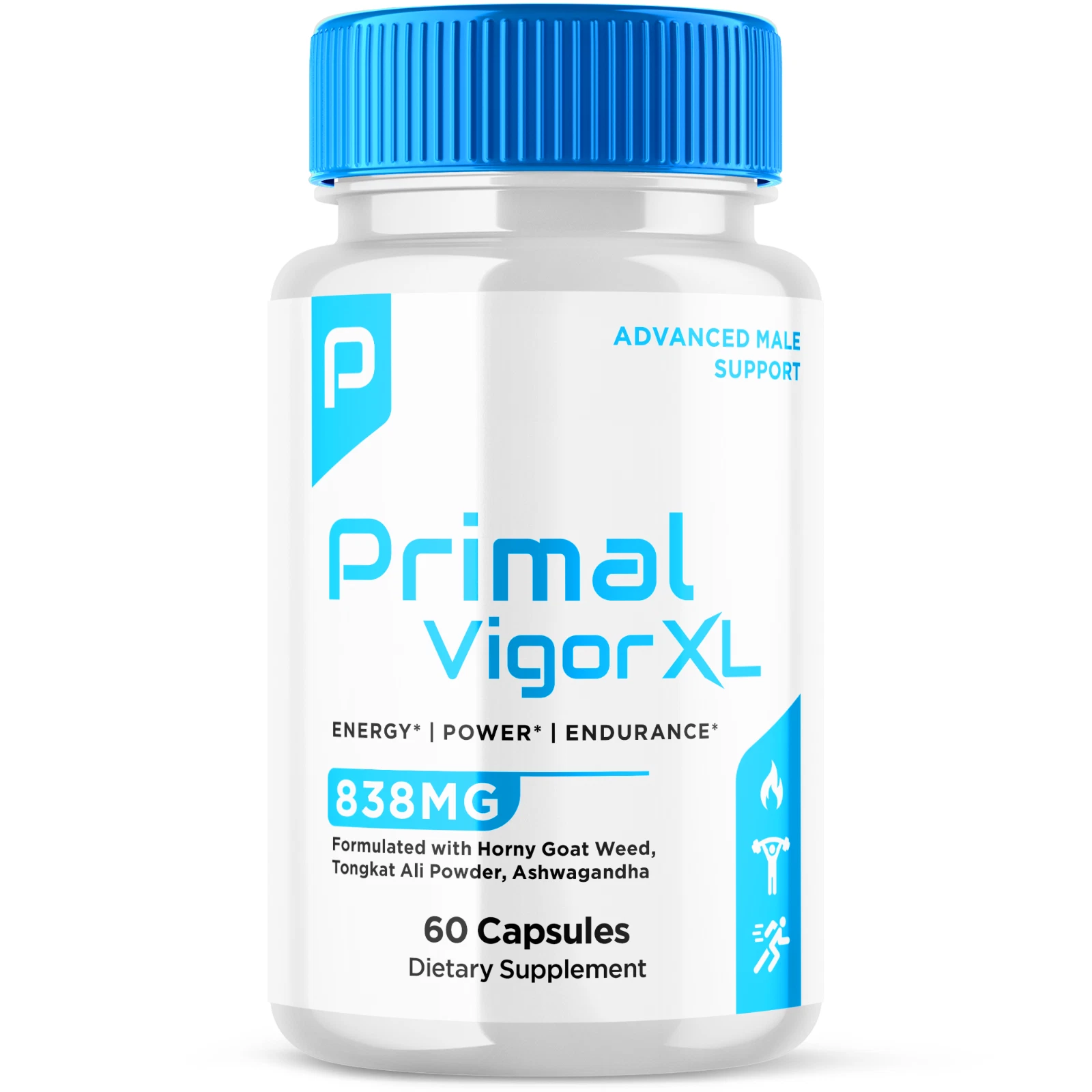 Primal Vigor XL Support Vitamin Maximum Strength Supplement for Men 60 Capsules
