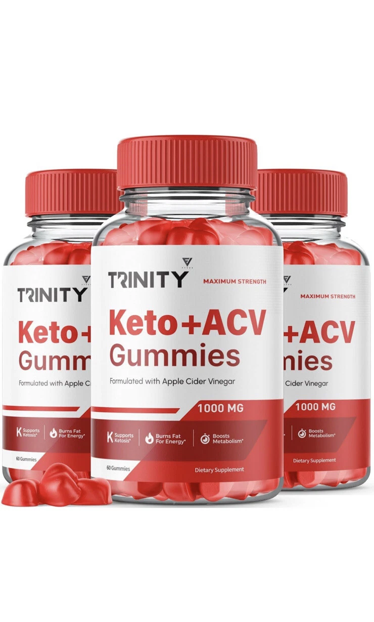 3-Pack Trinity Keto ACV Gummies, Trinity Gummies for Weight Loss- 180 Gummies
