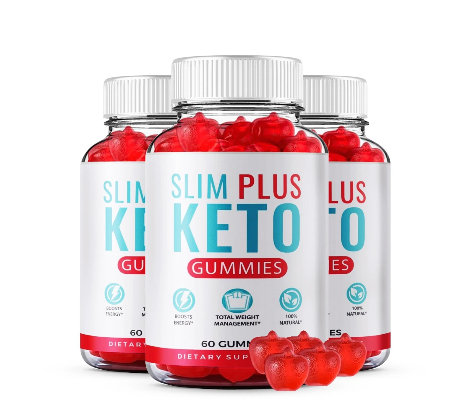 Slim Plus Keto Gummies Weight Management Dietary Supplement (180 Gummies) 3-Pack