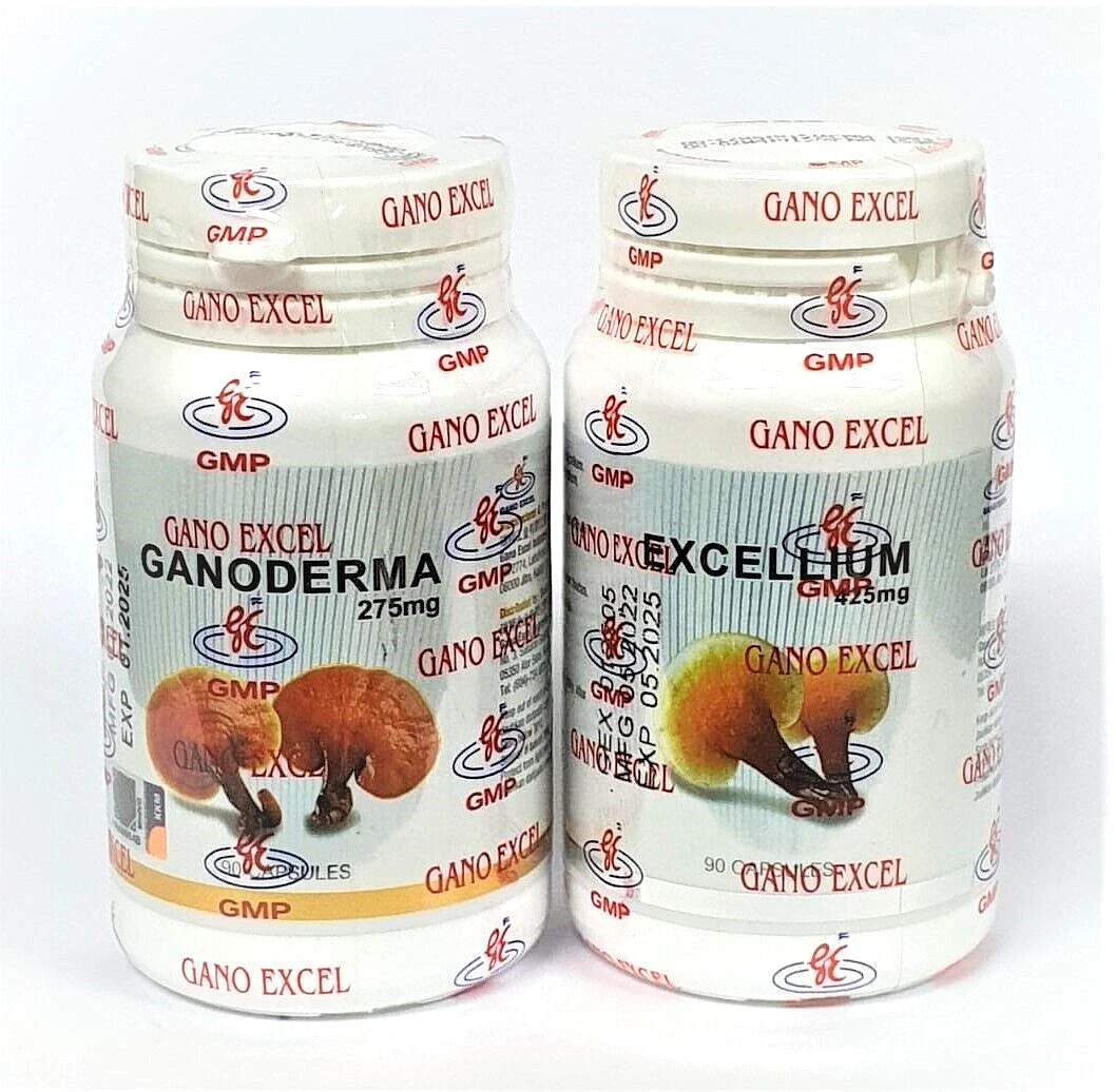Gano Excel Excellium 90 + Ganoderma Lucidum 90 Capsules Lingzhi Reishi Express