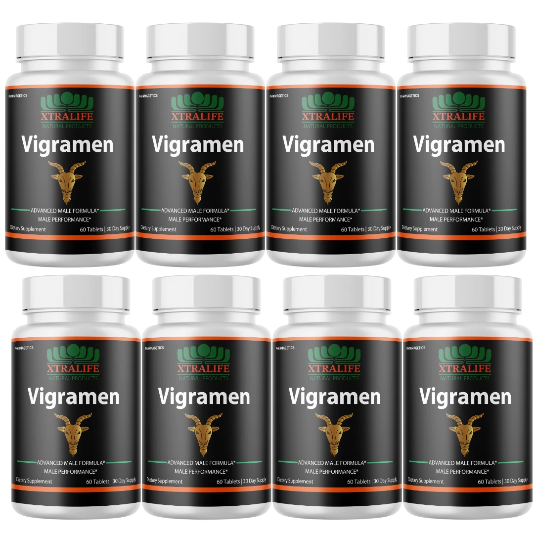Vigramen Pills Vigra Men Maximum Performance Supplement - 8 Bottles